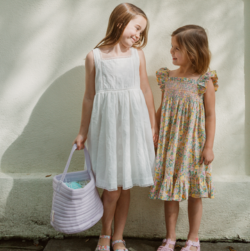 lavender stripe quilted easter bucket