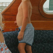 boys newport navy gingham boardie