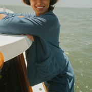 women's newport navy french terry jacket