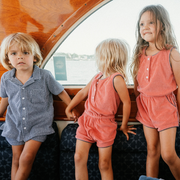 boys navy stripe french terry short