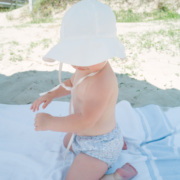 baby slate floral diaper cover