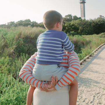 unisex light blue knit short