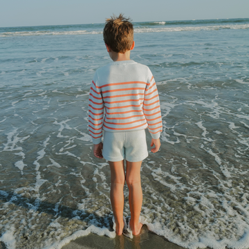 unisex light blue knit short