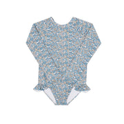 girls original slate floral rashguard one piece