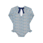 girls original slate floral rashguard one piece