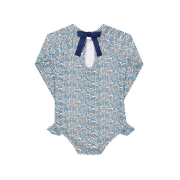 girls original slate floral rashguard one piece