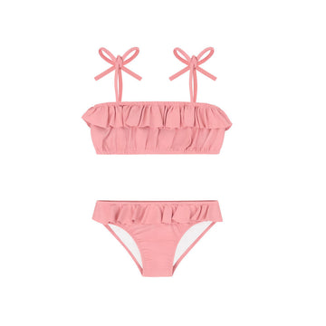 girls dusty rose bandeau bikini