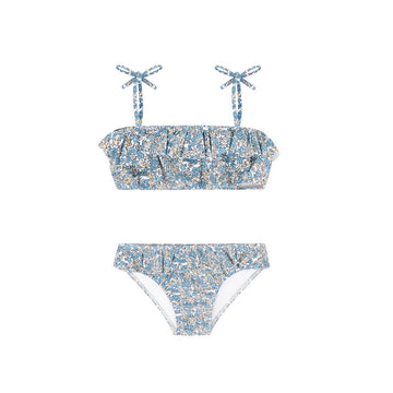 girls original slate floral bandeau bikini
