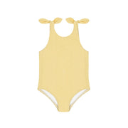 girls buttercream stripe tie knot one piece