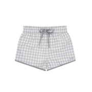 boys dove grey gingham boardie