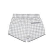 boys dove grey gingham boardie