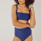 women's navy bandeau bikini top