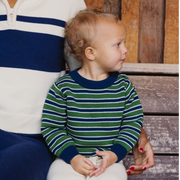 unisex evergreen stripe knit sweater