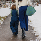 women's navy wide leg knit pant