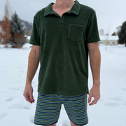 men's evergreen stripe boardie