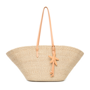 POOLSIDE natural east west charm tote