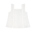 girls gardenia swiss dot ruffle pinafore blouse