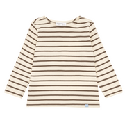 unisex mocha stripe long sleeve tee