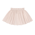 girls brown gingham skirt