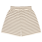 women's brown and crème breton stripe shorts