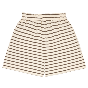 women's brown and crème breton stripe short