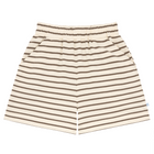 women's brown and crème breton stripe shorts