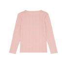 girls camellia pink pointelle long sleeve shirt