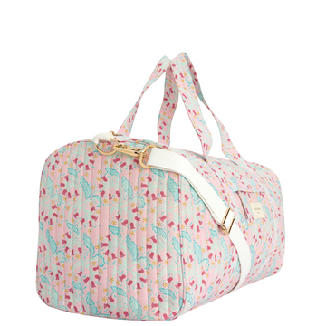 bluebells quilted cotton weekender bag