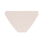 women's brown crinkle gingham low waisted bikini bottom