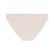 women's brown crinkle gingham low waist bikini bottom