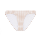 women's brown crinkle gingham low waisted bikini bottom