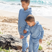 boys clearwater blue french terry pant