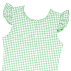 girls palm gingham ruffle cap sleeve rashguard one piece