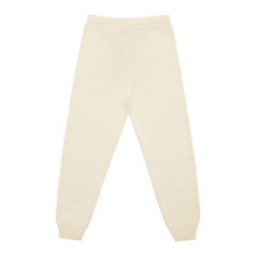 unisex cream knit pant