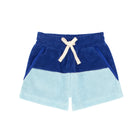 boys pacific and cove blue colorblock french terry short