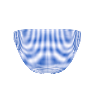 women's sky blue gingham low waist bikini bottom