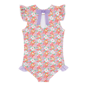 girls island blossom ruffle cap sleeve one piece