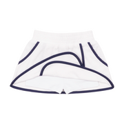 girls white french terry tennis tank top and skort set