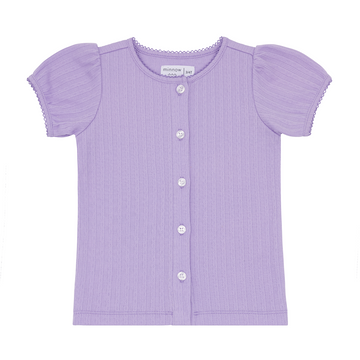 girls lavender breeze puff sleeve shirt