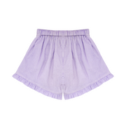 girls lavender stripe ruffle short