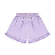 girls lavender stripe ruffle short