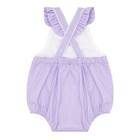 baby lavender stripe bubble romper