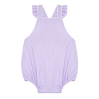 baby lavender stripe bubble romper