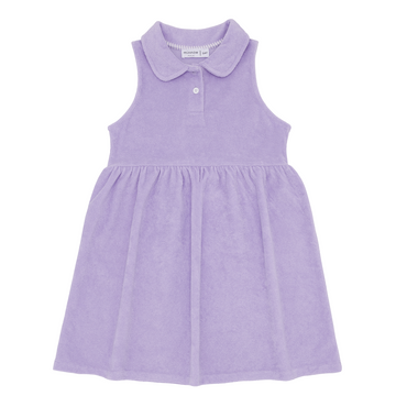 girls lavender breeze french terry tennis dress