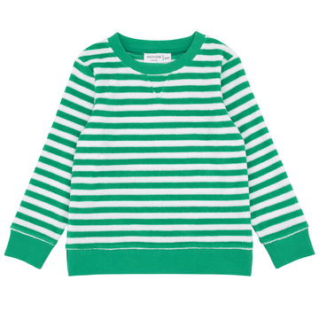 unisex bermuda green stripe french terry sweatshirt