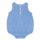 baby clearwater blue french terry bubble romper