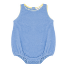 baby clearwater blue french terry bubble romper