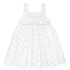 girls white square neck dress