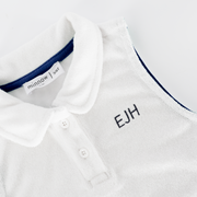 girls white french terry tennis tank top and skort set