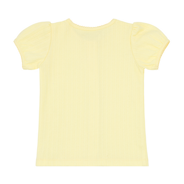 girls banana puff sleeve shirt